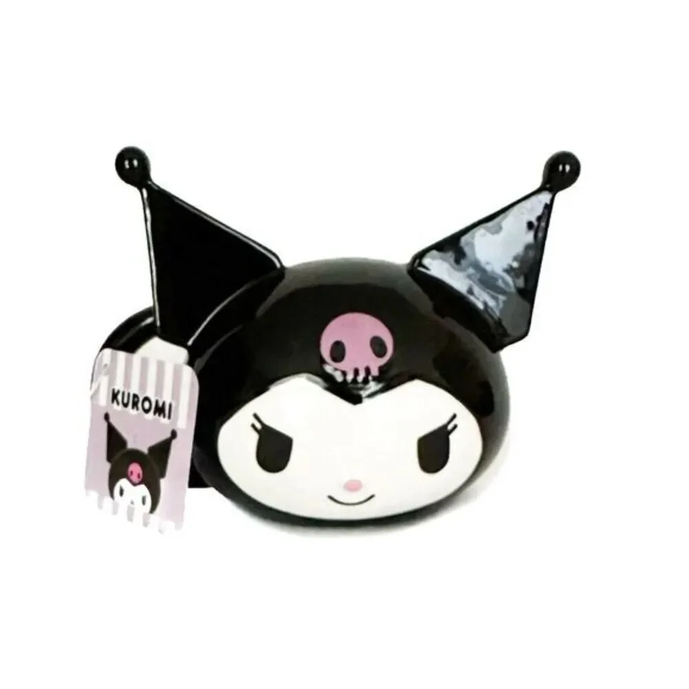 NWT Kuromi Face by Sanrio Ceramic Mug Sculpted Design Gothic Cartoon