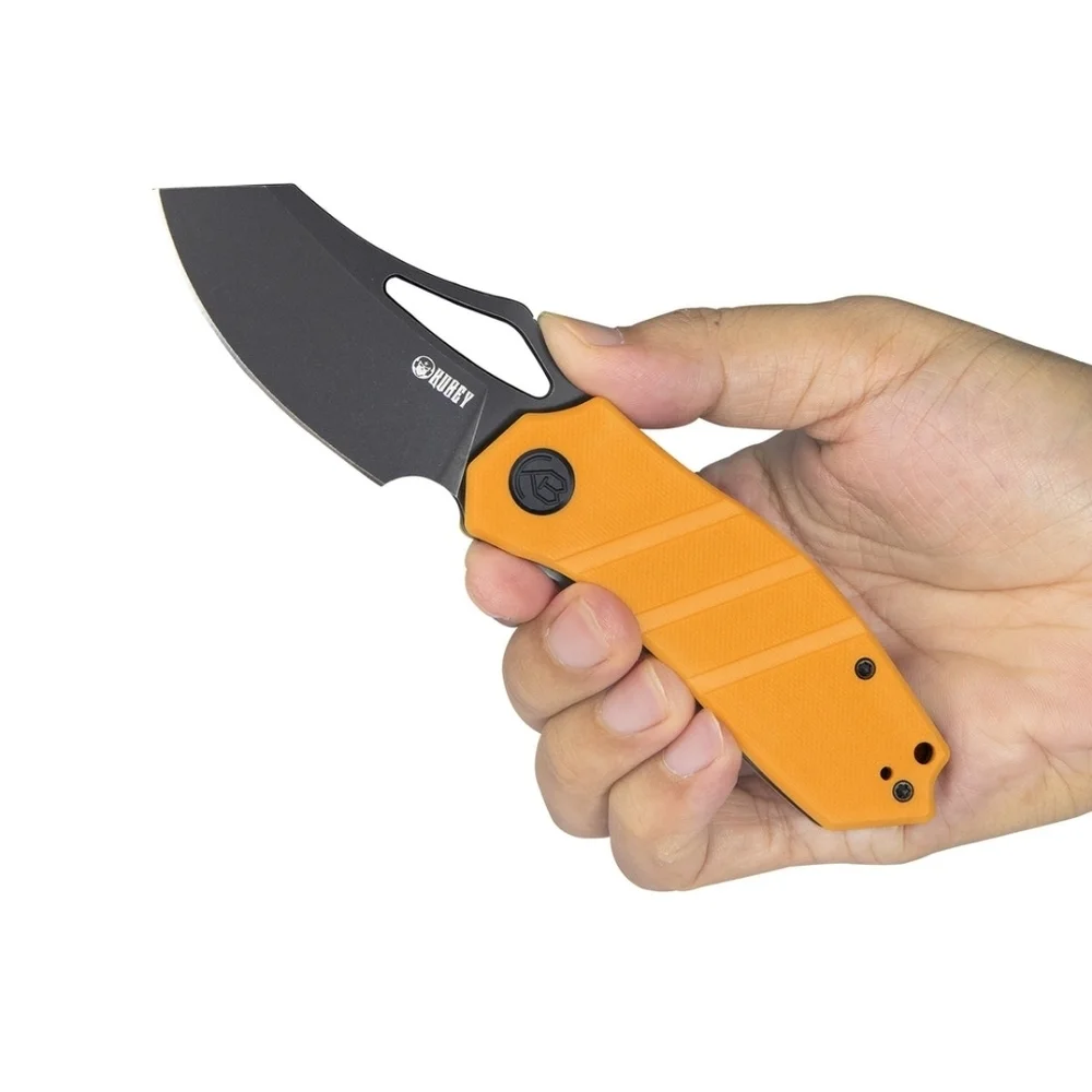 Kubey Ceyx Liner Lock Flipper Folding Knife Yellow