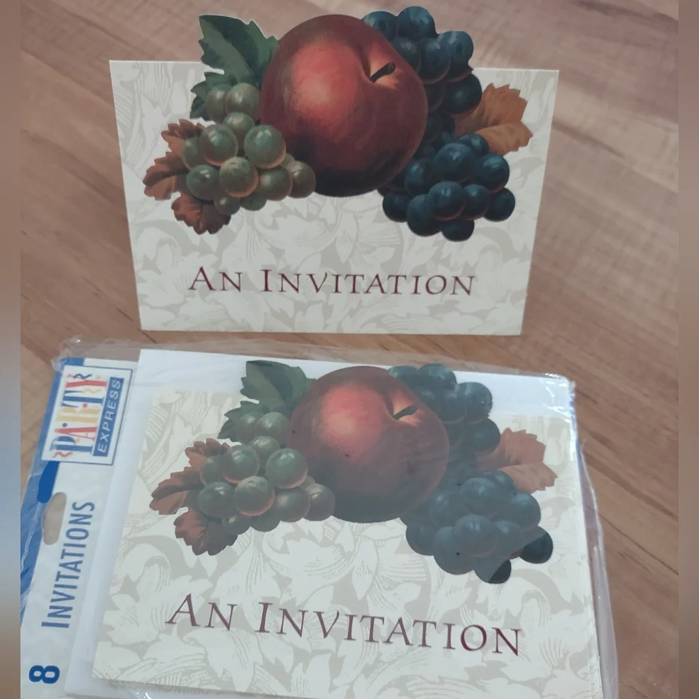 Vintage Ornamental Victorian Historical Collection Invitation Fruit Themed Cards