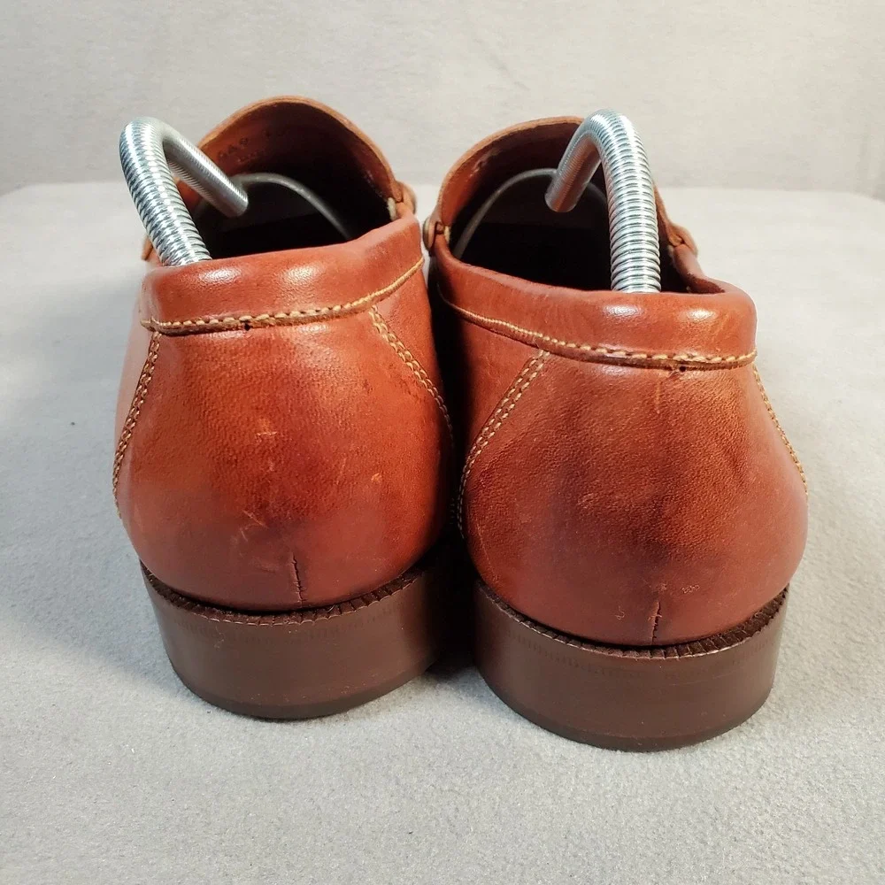 Cole Haan Country Buffalo Nickel Penny Loafers 10.5W Brown Leather Preppy