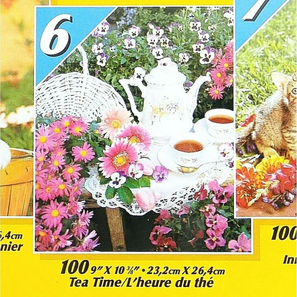 Vintage 7 NEW Sealed Jigsaw Puzzles Kodacolor Photo Gallery in Collectors Tin