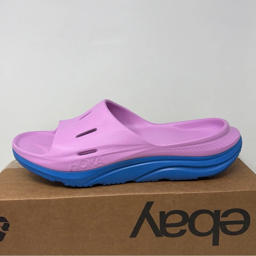 HOKA ORA Recovery Slide 3 Cyclamen Coastal Sky Sandals Men’s 14/ Women’s 16 NWT
