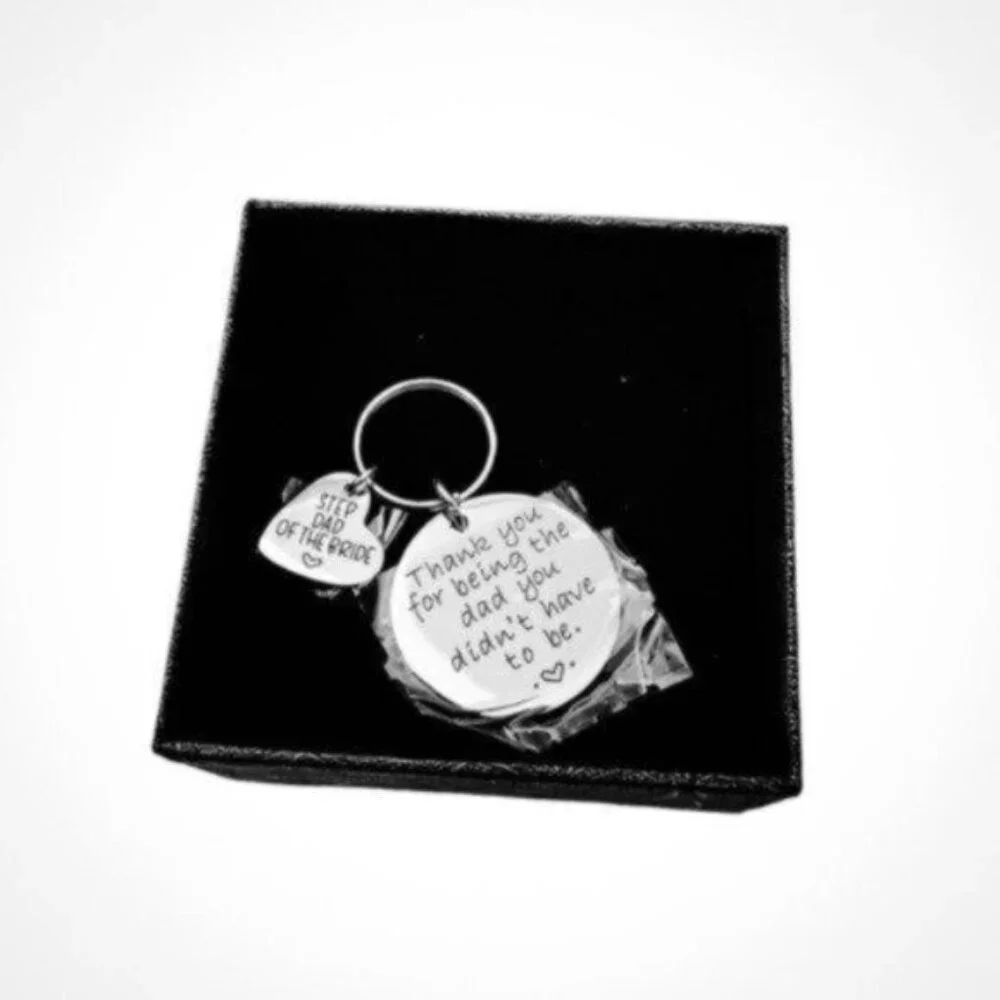 Udobuy Stepdad Of The Bride Keychain Gift Silver