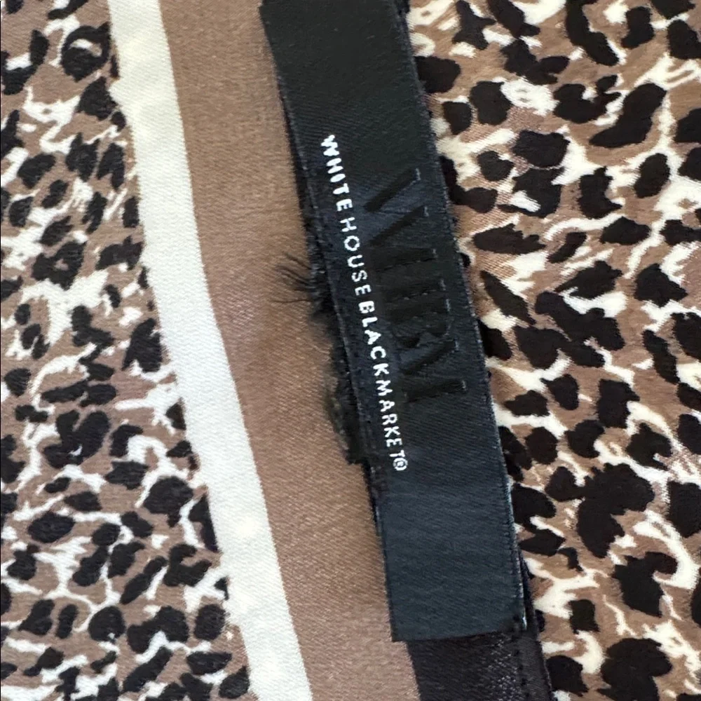 White House Black Market Scarf 35x35 inches Animal Pattern Square Large