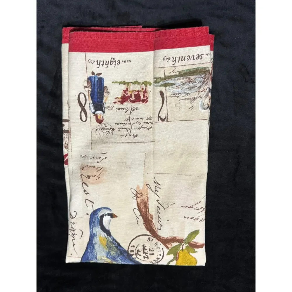 Williams Sonoma 12 Days of Christmas Vintage Kitchen Tea Towel (1)