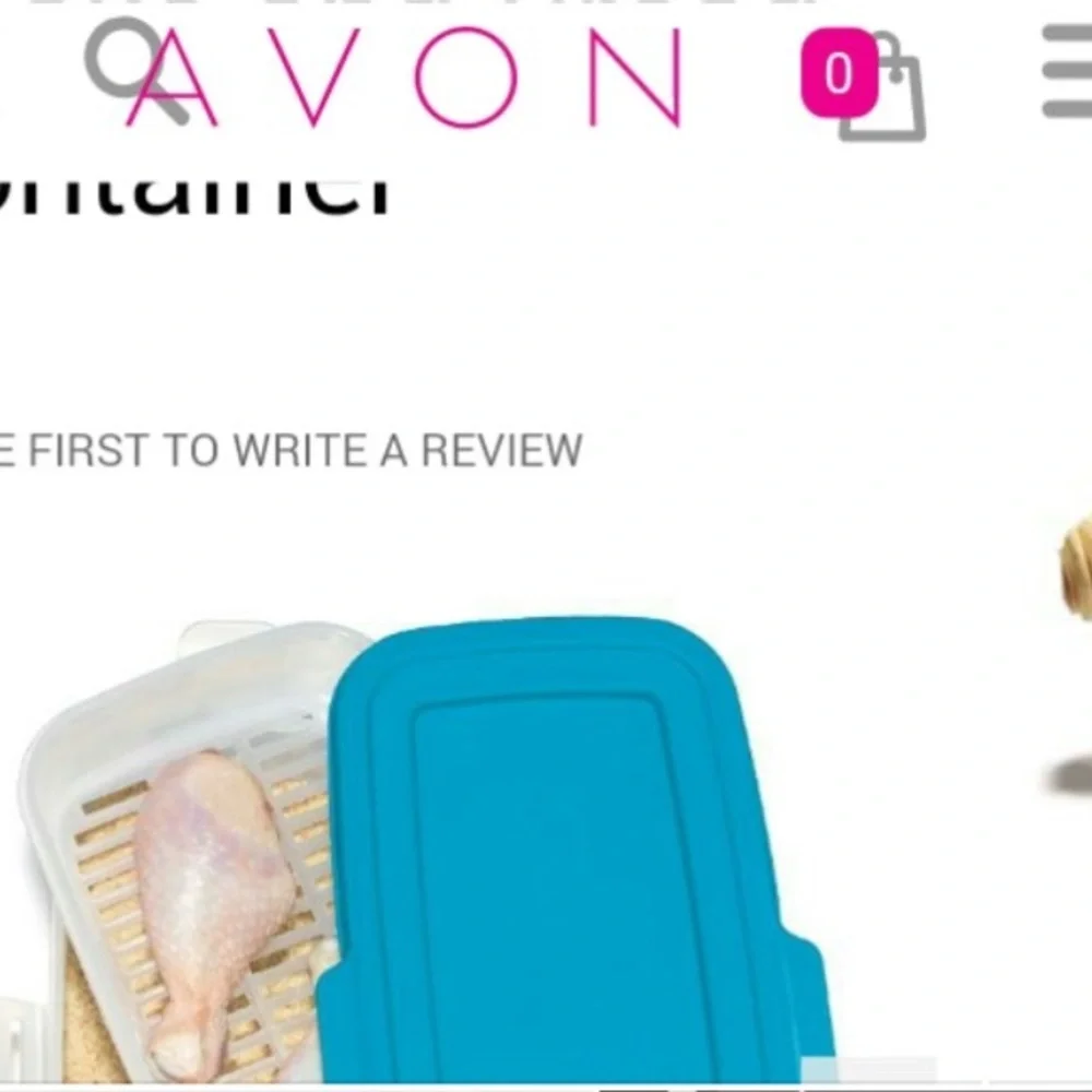 Avon shake and bread container for breading fish and meat and vegetables