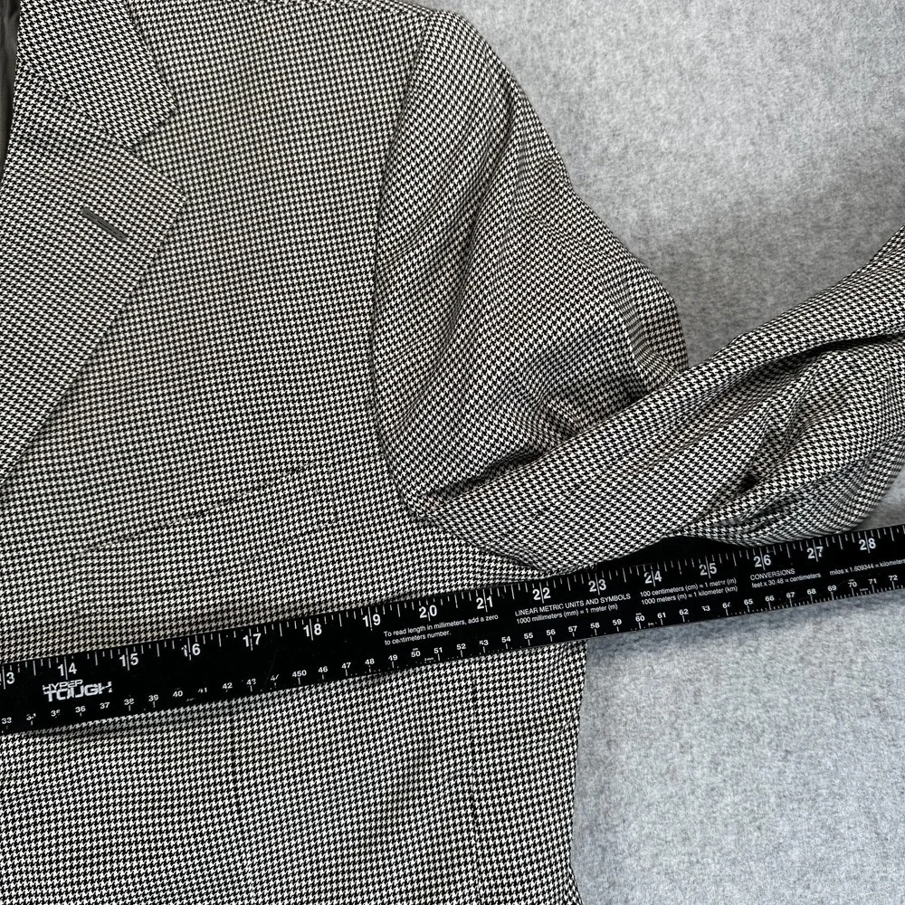 Ermenegildo Zegna Blazer Sport Coat Mens 48 Wool Houndstooth Three Button Italy