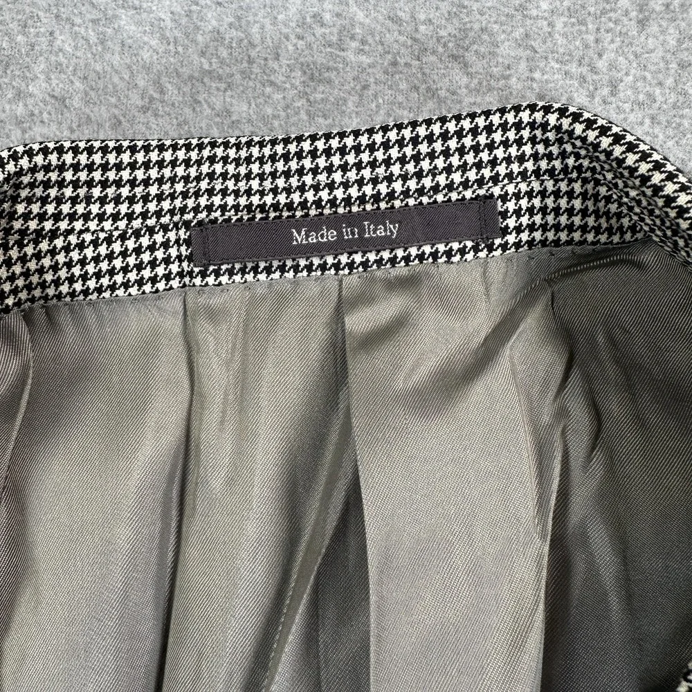 Ermenegildo Zegna Blazer Sport Coat Mens 48 Wool Houndstooth Three Button Italy