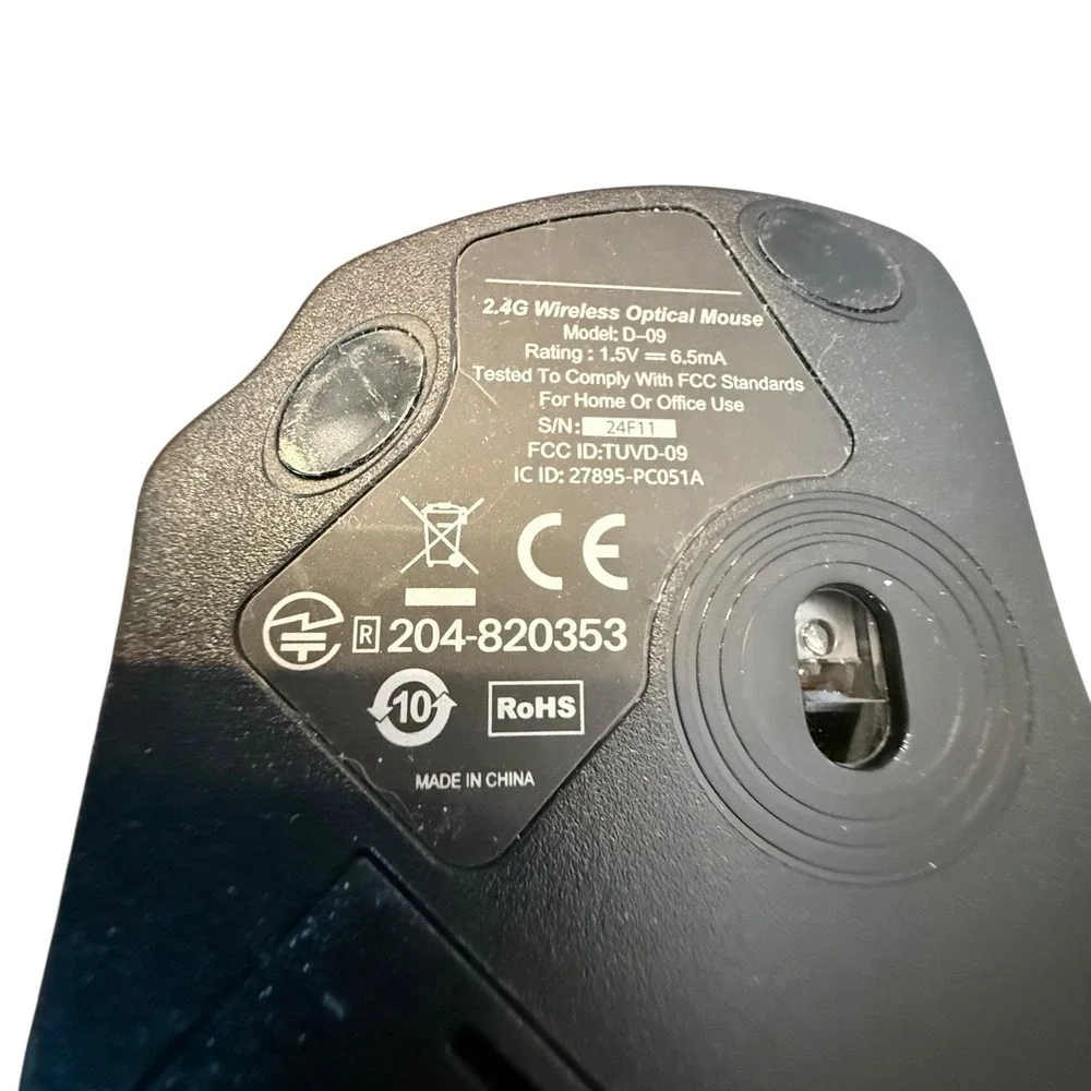 Wireless Mouse Black Ergonomic Computer Mouse with Adjustable DPI‎
