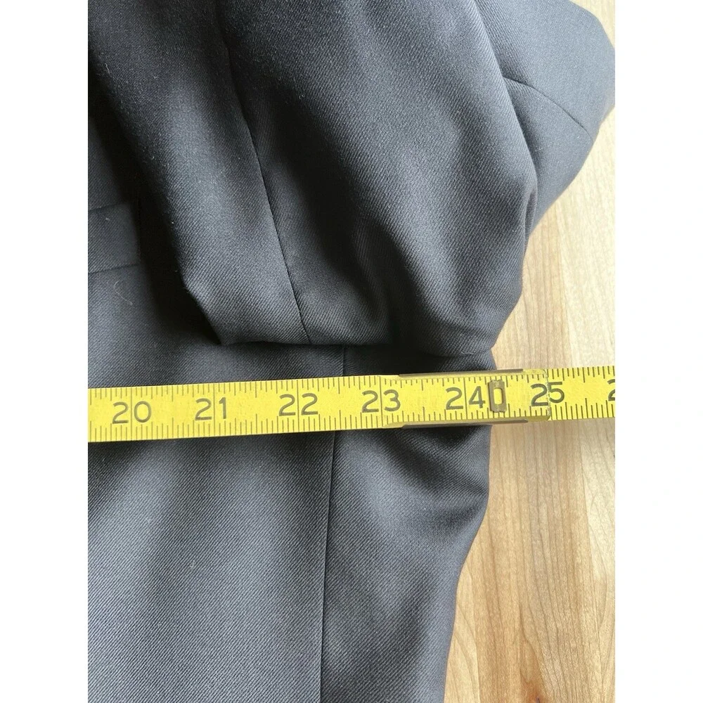 Jos A Bank Men's Worsted 100% Wool Blazer Jacket  2 Button Black 48L