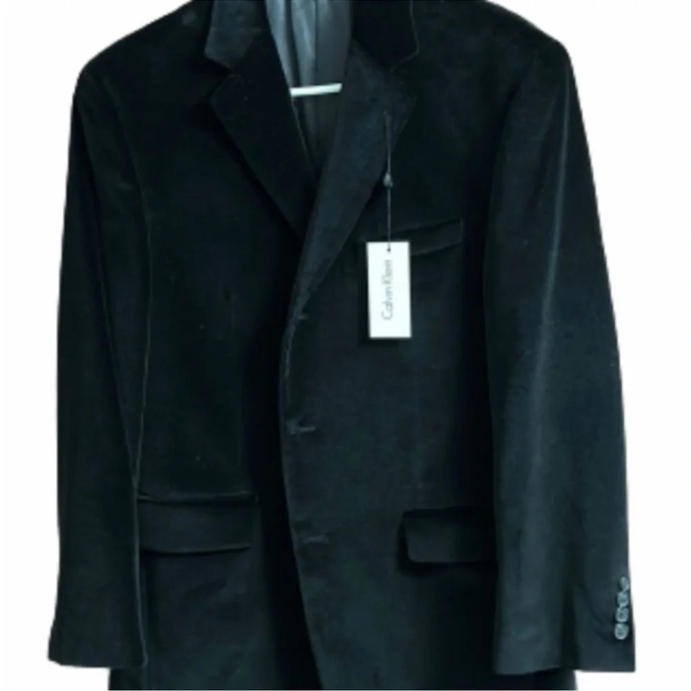 Calvin Klein Men's Black Velvet Sport Coat from Macy’s NWT