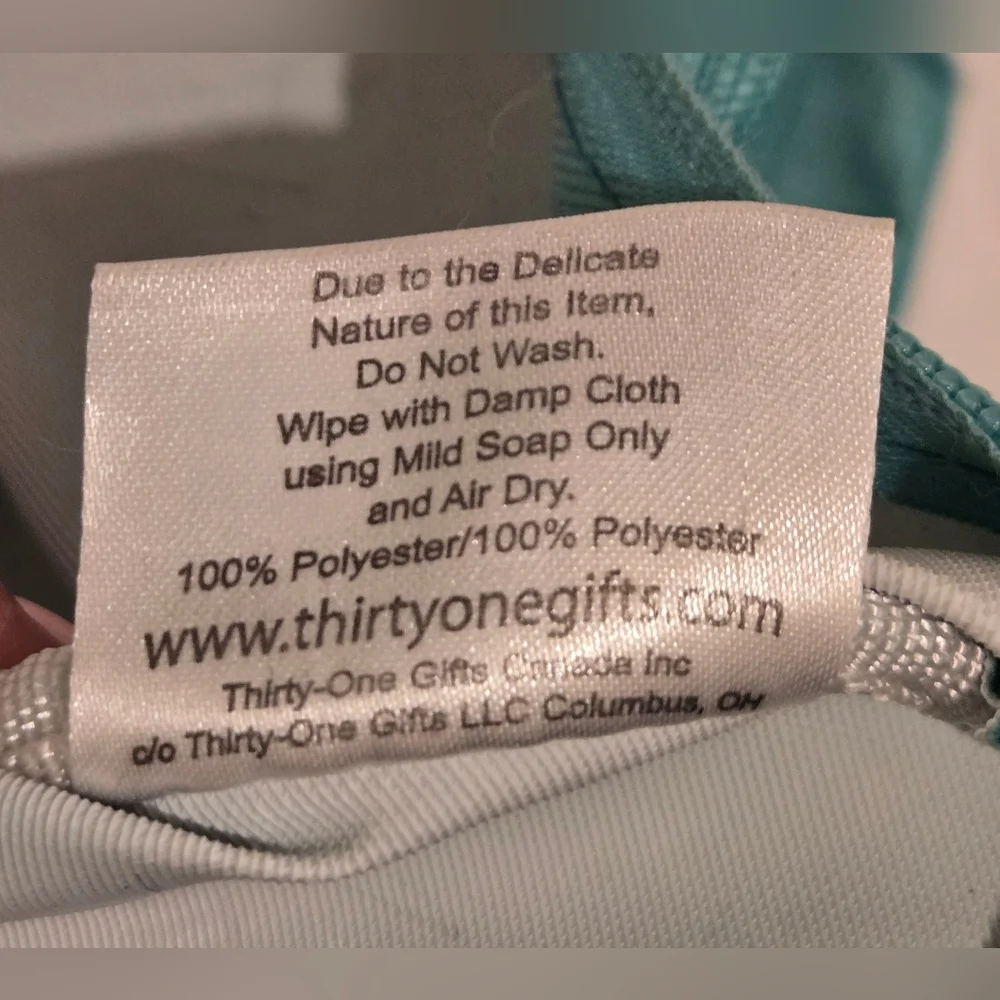 thirty-one teal zip