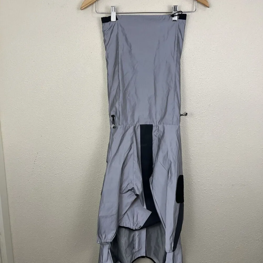 Vanpardo Reflective Hi-Vis Waterproof Outdoor Dog Rain Coat Gray Canine MEDIUM