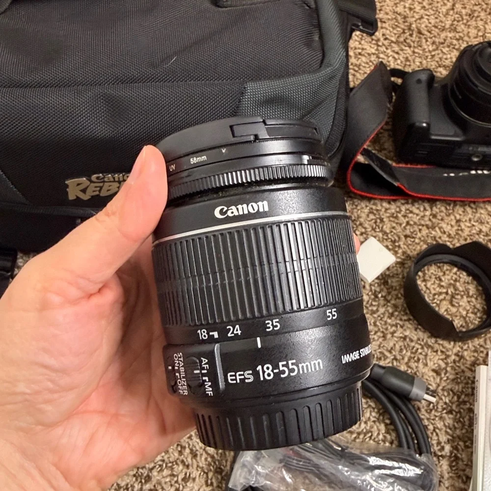 Canon Rebel T3i Camera with Lenses and Bag