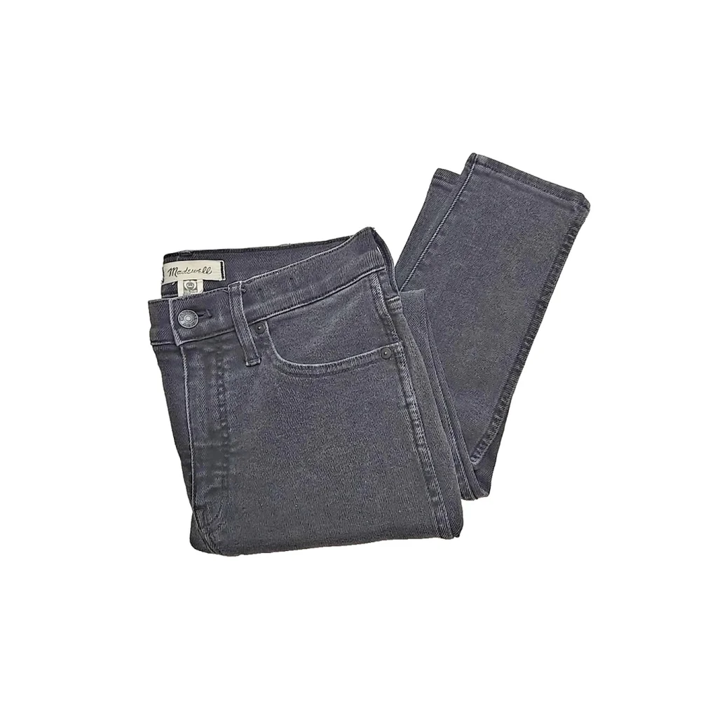 Madewell Size 28 High Rise Skinny Jeans Charcoal Stretch Denim 10