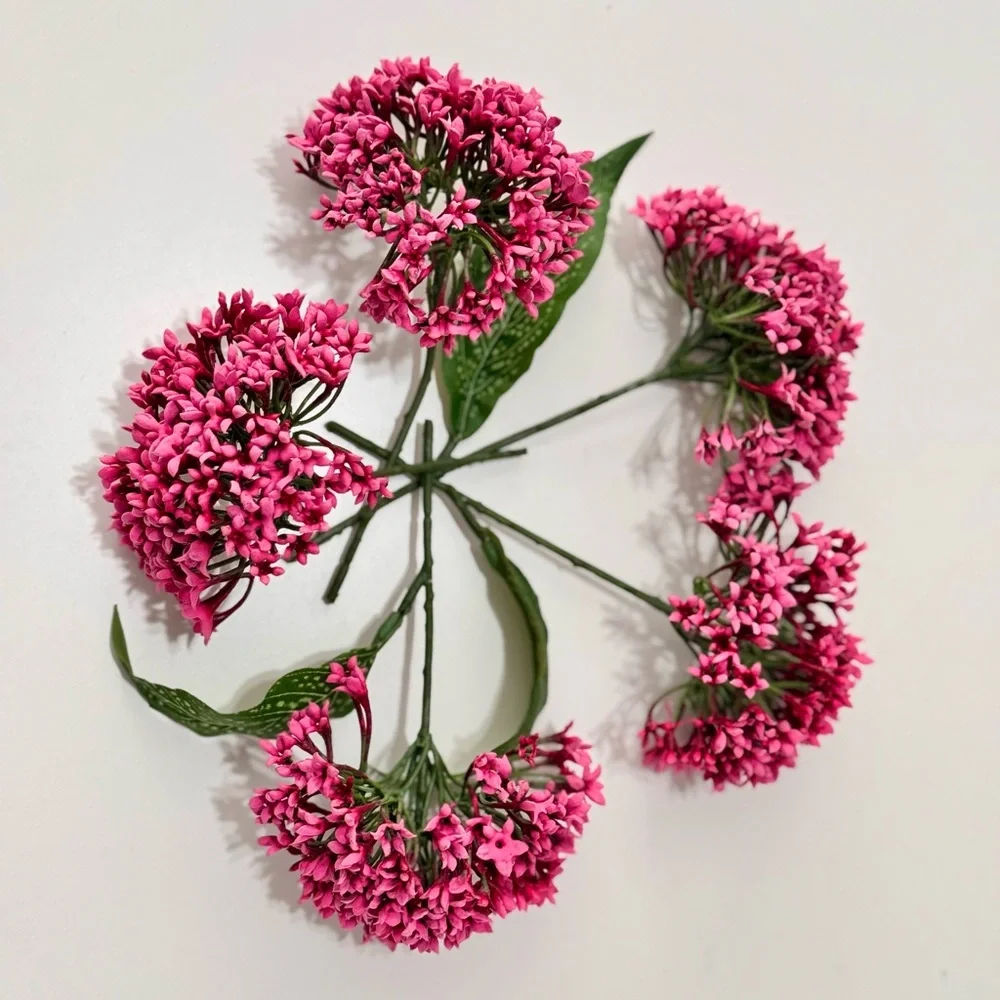 Bouvardia Hot Pink Flower Stems Floral Green Leaves Wedding Arrangement Decor #B