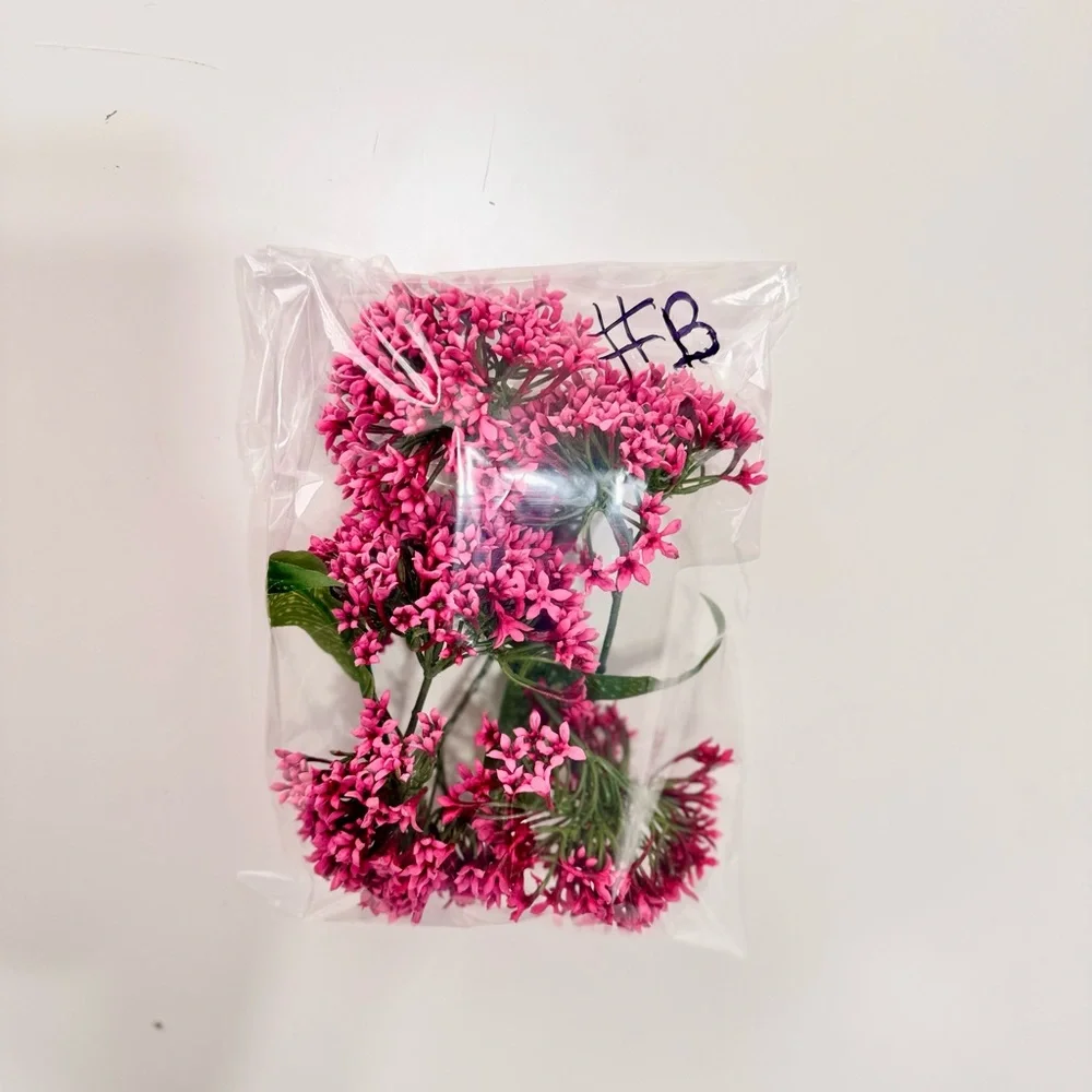 Bouvardia Hot Pink Flower Stems Floral Green Leaves Wedding Arrangement Decor #B