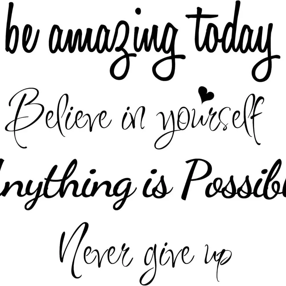 Stylish Glitter Bubble Motivational Wall Decals - 4 Sheets for DIY Decoration