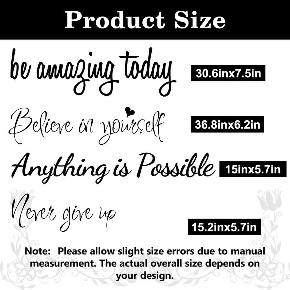 Stylish Glitter Bubble Motivational Wall Decals - 4 Sheets for DIY Decoration