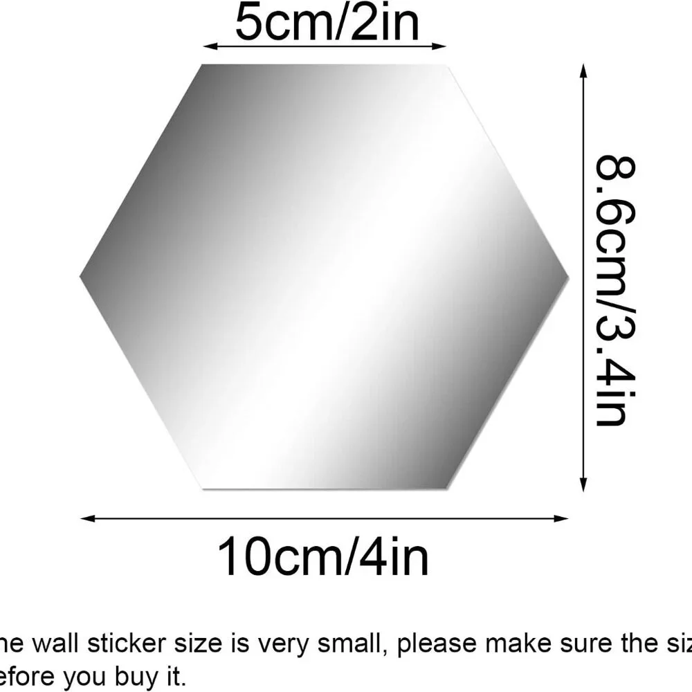 Self-Adhesive Hexagon Mirror Wall Decals - 32 Pcs for Modern Home Transformation