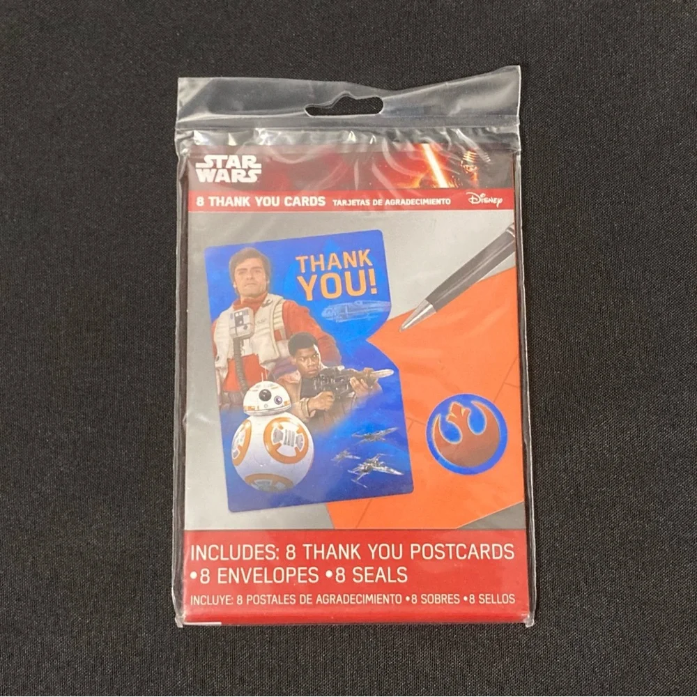 Disney Star Wars The Rebel Alliance Birthday Thank You Cards 8 Pack