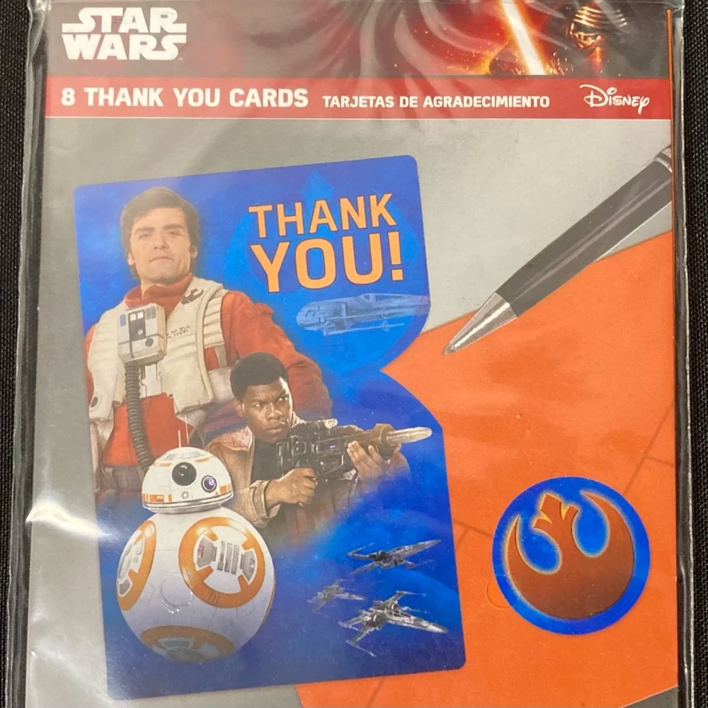 Disney Star Wars The Rebel Alliance Birthday Thank You Cards 8 Pack