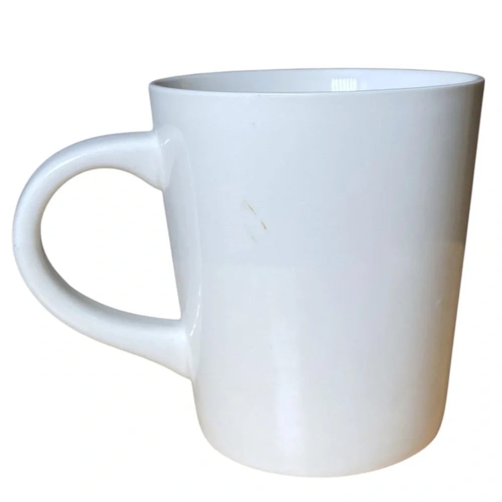 Williams Sonoma Libra Scale w/ Butterflies Black & White Coffee Tea Mug Cup