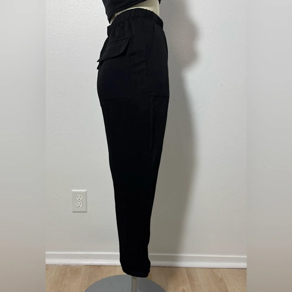 Zara Casual Lightweight Drawstring Utility Joggers XS | Black | EUC