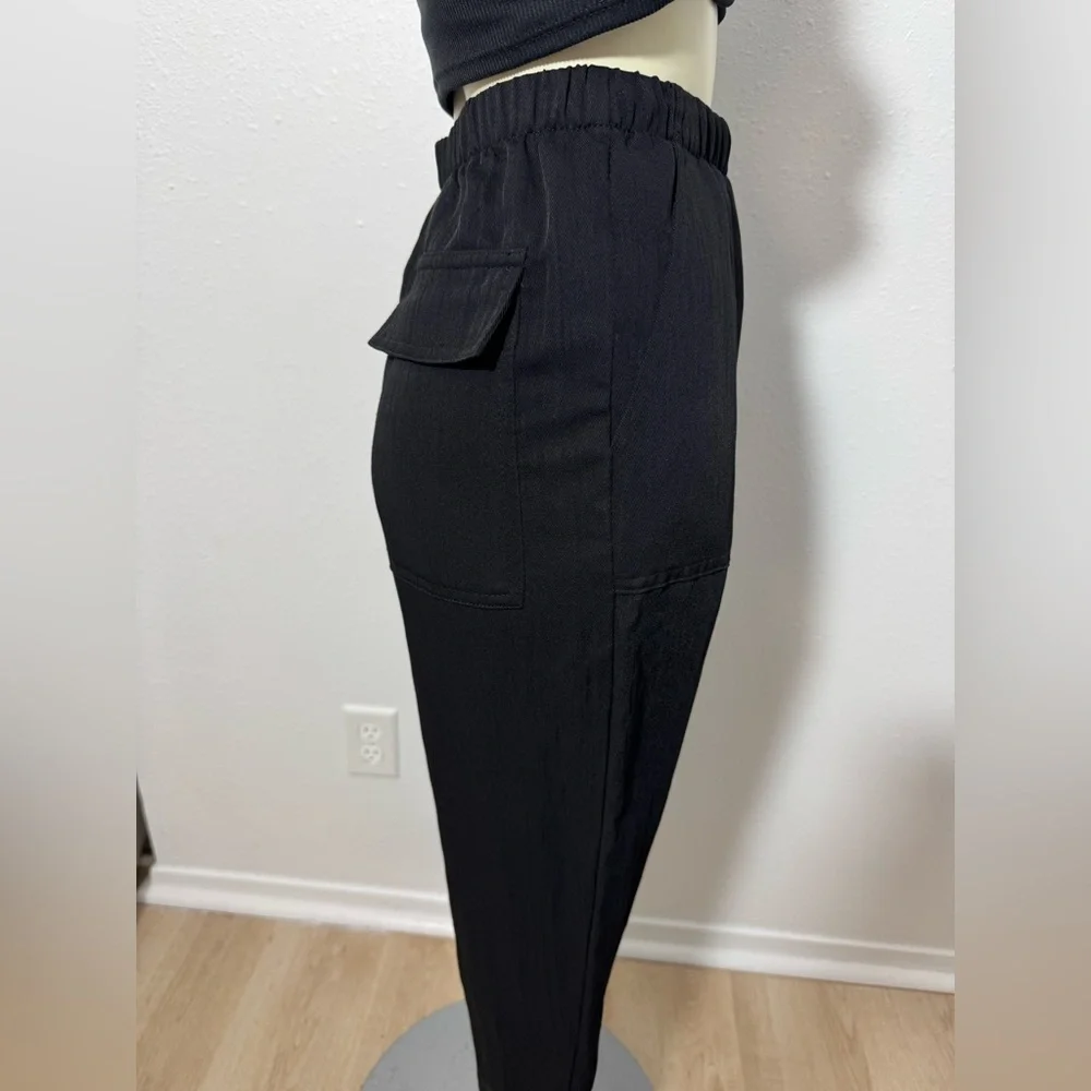 Zara Casual Lightweight Drawstring Utility Joggers XS | Black | EUC
