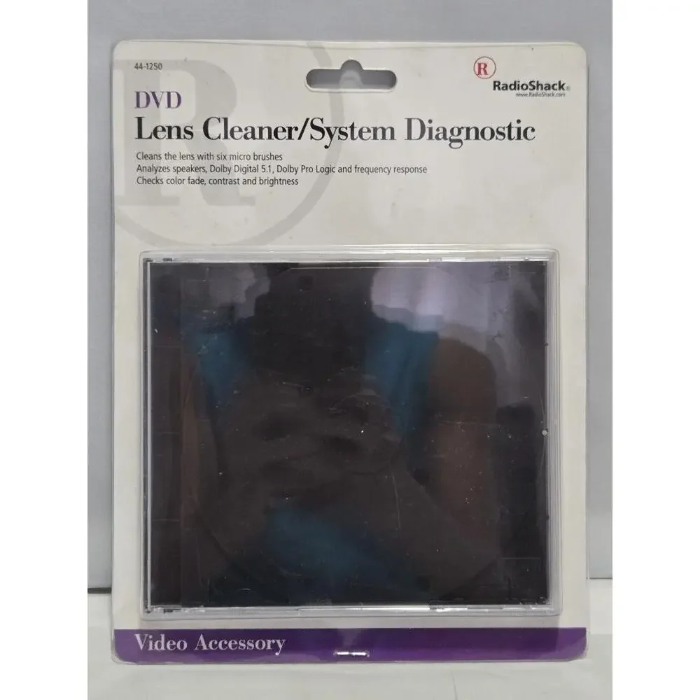 RadioShack DVD Lens Cleaner System Diagnostic Disc Player Cleaning Kit New