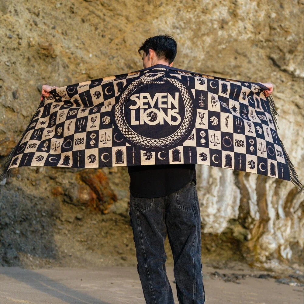 SEVEN LIONS - CHECKERED PASHMINA Festival Rave EDM