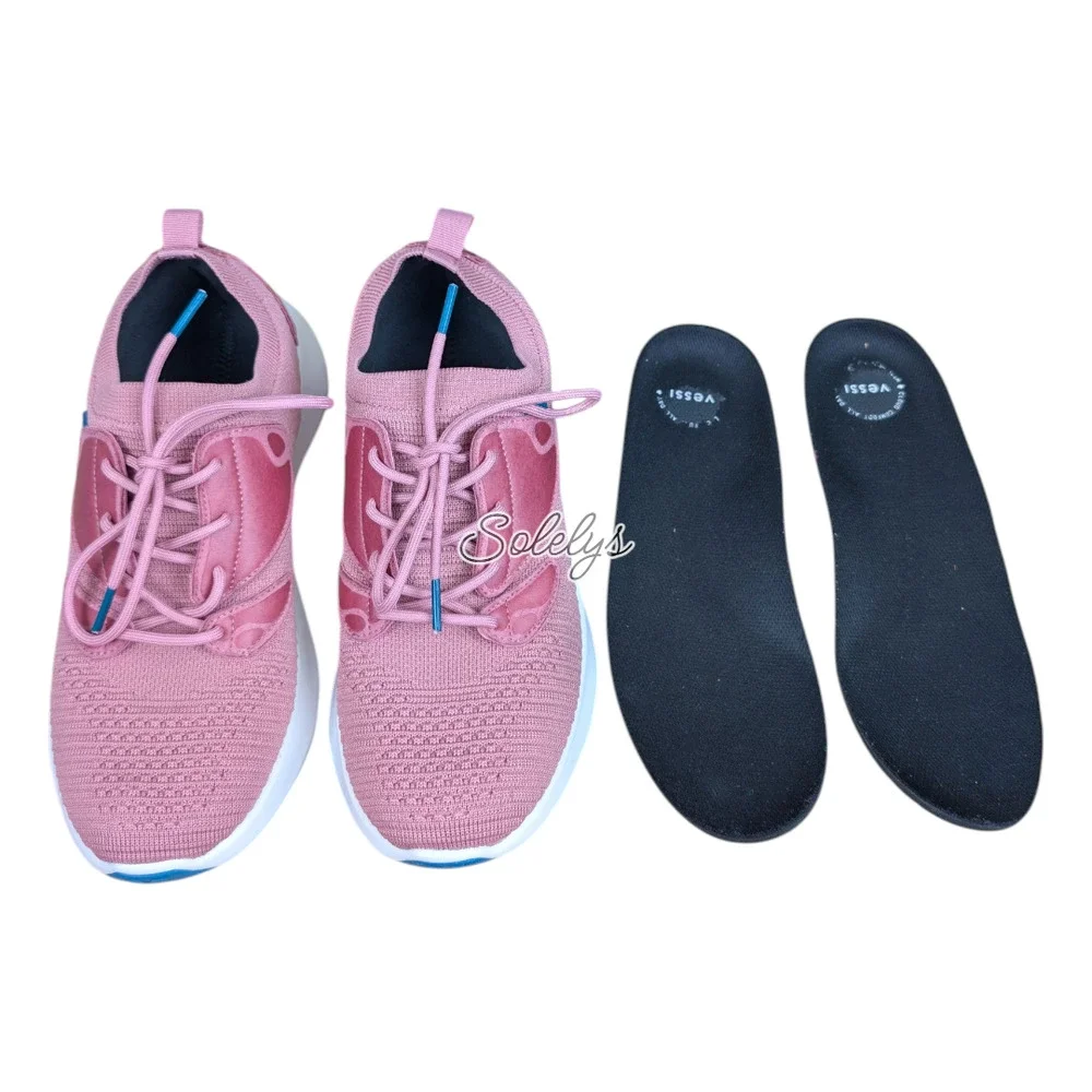 Vessi Everyday Move Women 9 Arizona Pink Waterproof Knit DymaTex Lace Up Sneaker
