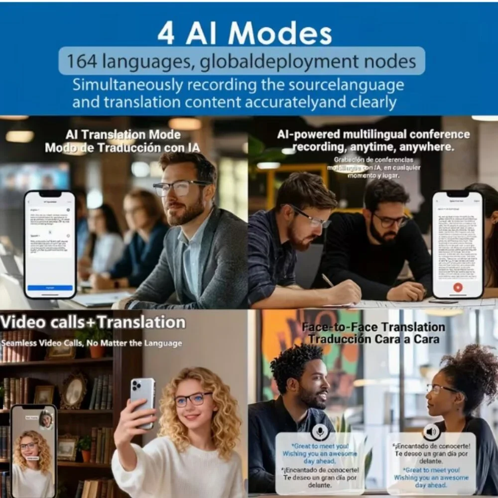 AI Translation Smart Glasses: 164-Language Real-Time Interpretation for Meetings