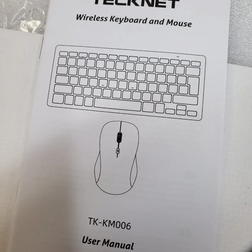 TECKNET Wireless Keyboard and Mouse Combo, Mini Cordless Computer Keyboard