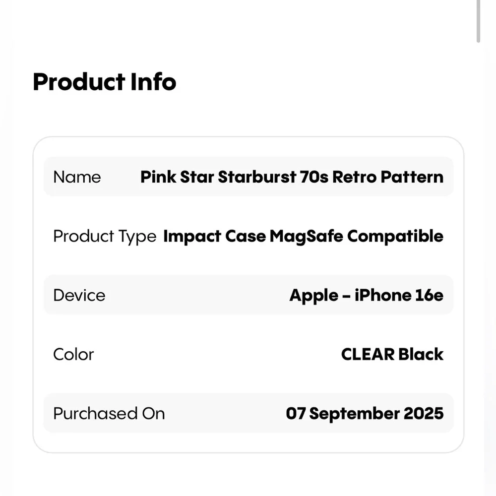 NWB Casetify Pink Star Apple iPhone 16e Phone Case CC