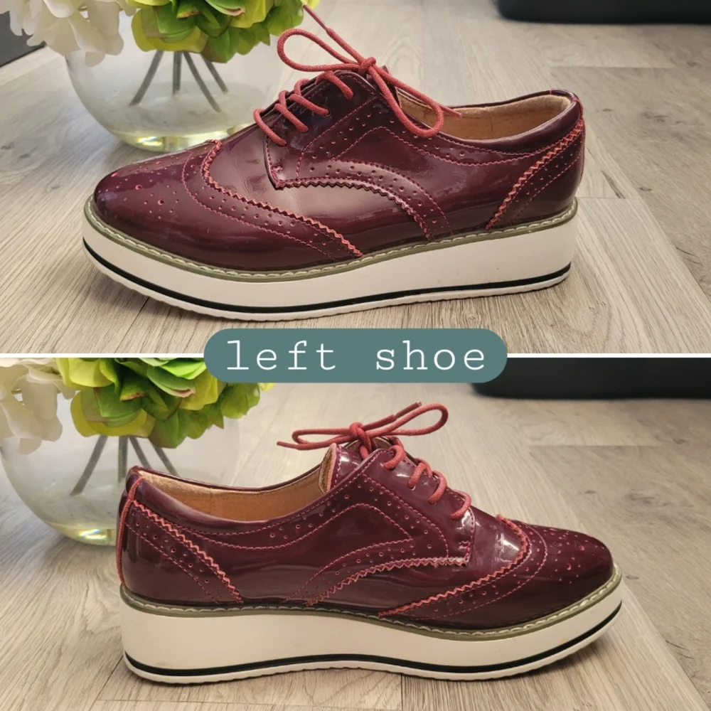 Dadawen Burgundy Wingtip Oxford Loafer 1.5