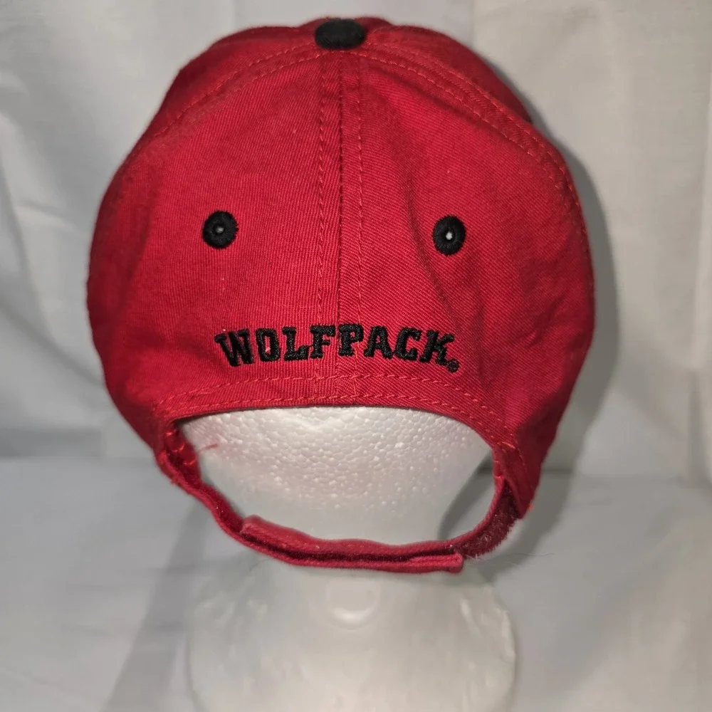 The Game NC State Football Hat Wolfpack Red Adjustable Strapback Cap Cotton