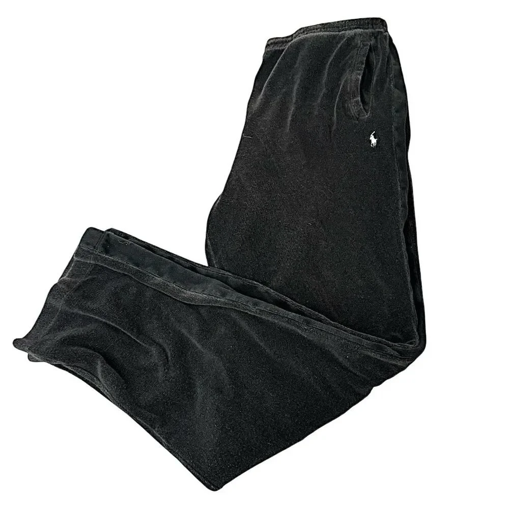 Polo Ralph Lauren Men’s Black Drawstring Sweatpants 2XL Pre-Owned 💯 % Cotton