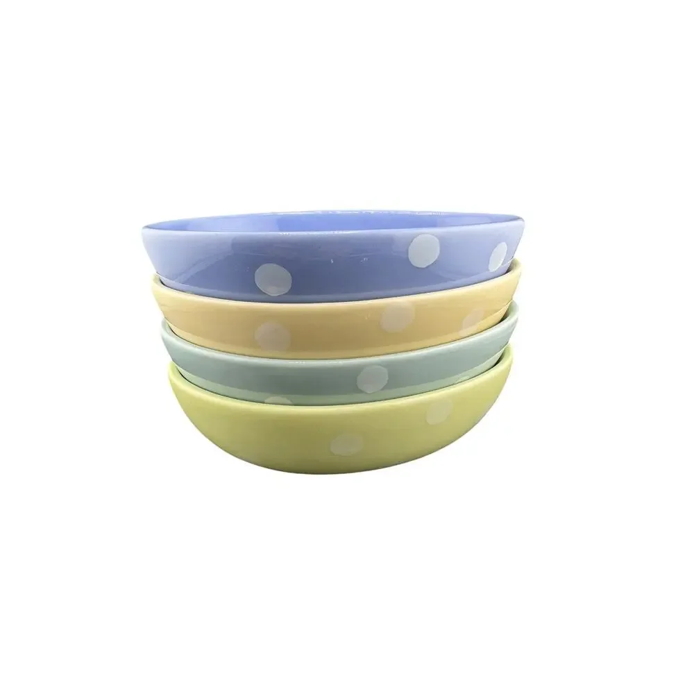Williams Sonoma Spring Easter Egg Candy Cereal Pastel Bowls Set of 4