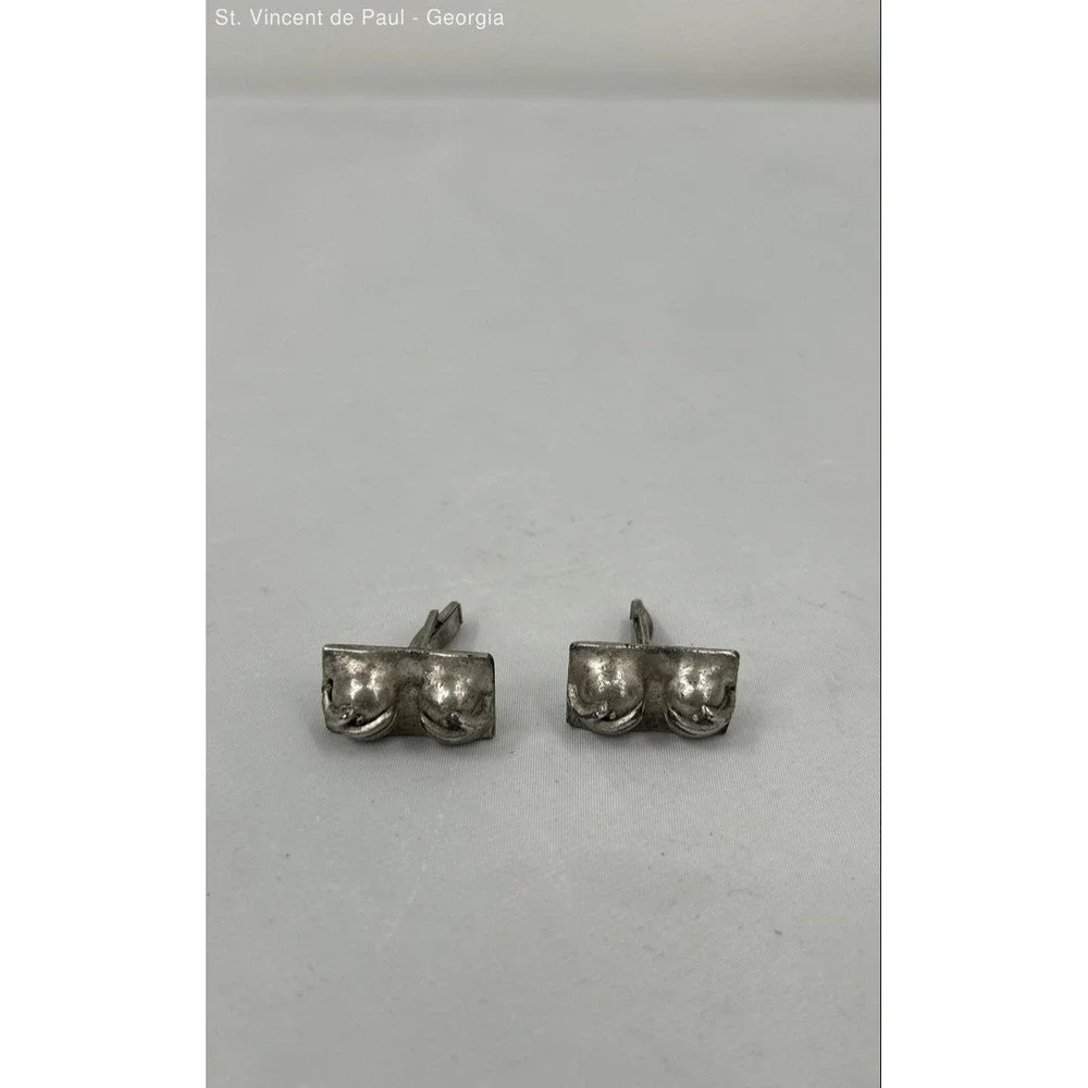 Vintage 925 Sterling Silver Adult Hand Full of Breast Cufflinks Great Condition