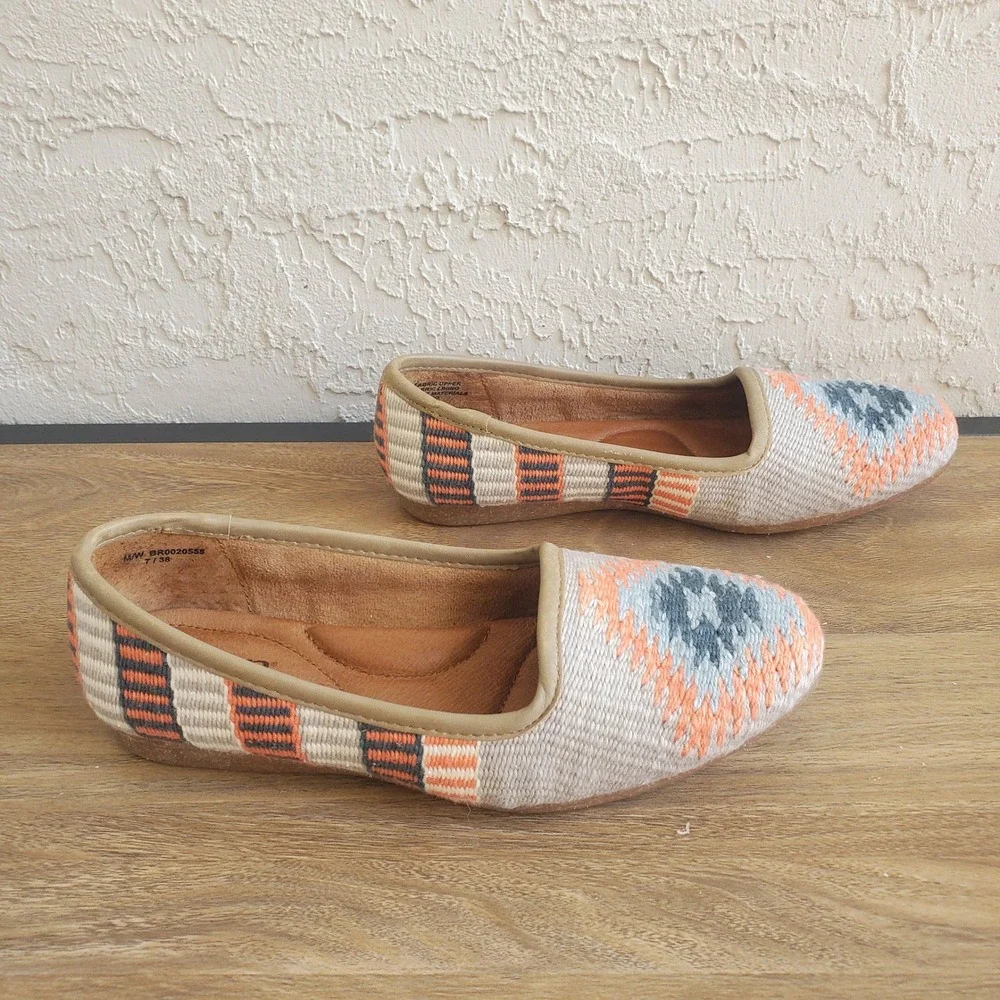 Born Giselle Flats Southwestern Womens 7 Hand Woven Aztec Boho Ballet Comfort