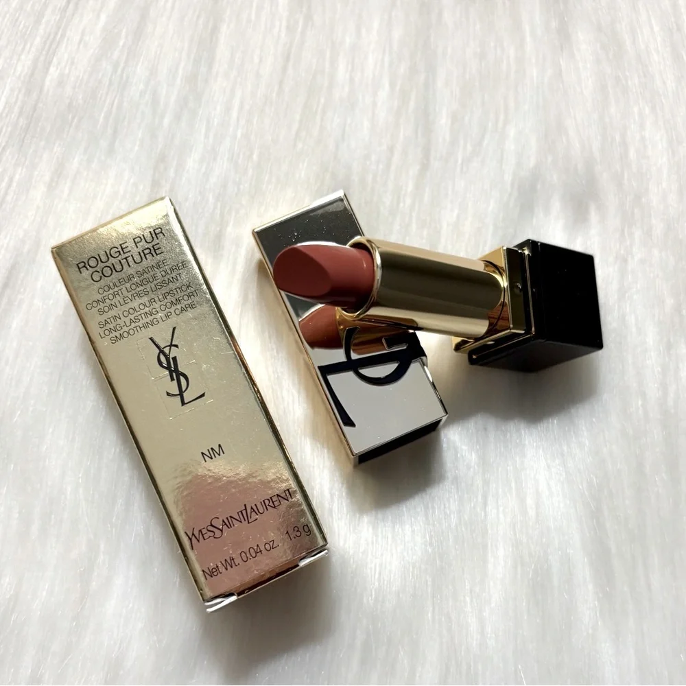 YSL Rouge Pur Couture Mini Satin Lipstick NM Nu Muse NIB .04oz