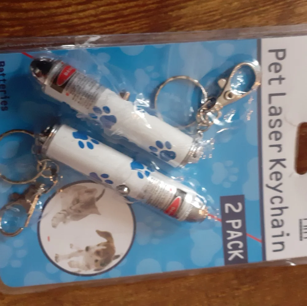 Pet Laser Exerciser and Keychain Toy 2 Pack