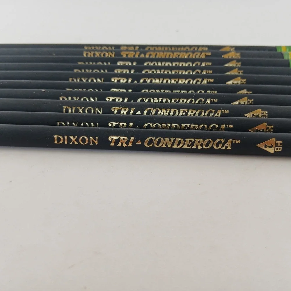 Dixon 22506 Tri-Conderoga Triangular Cedar #2 Pencils Lot Of 10