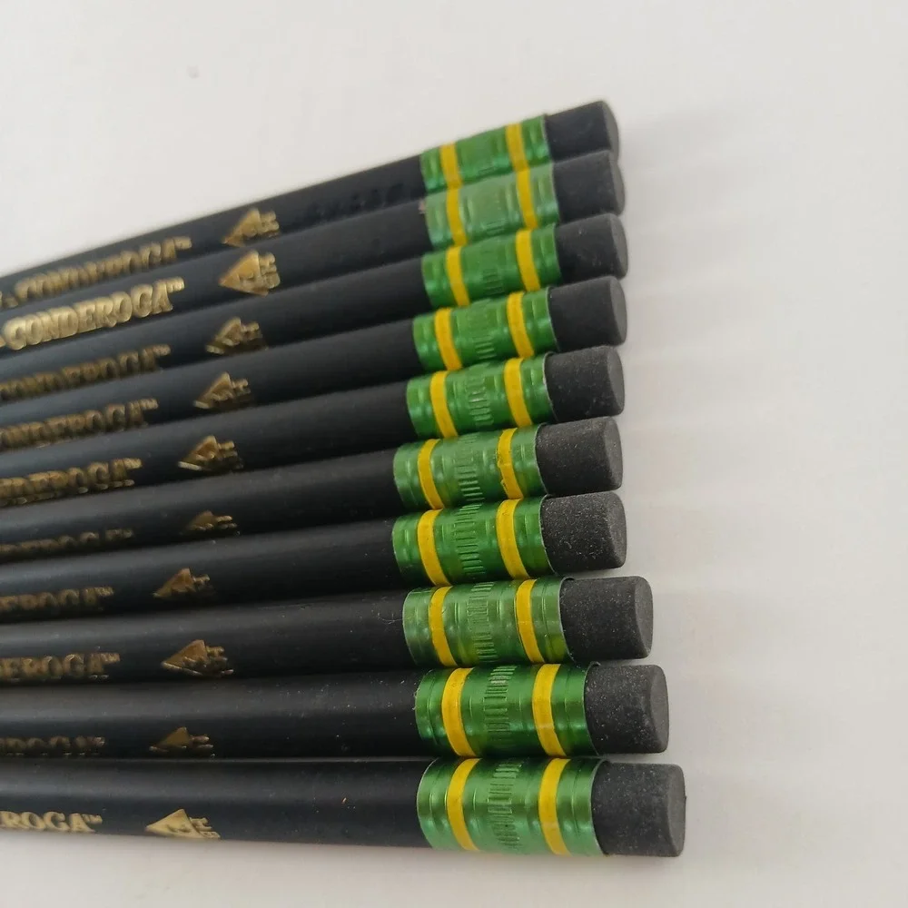 Dixon 22506 Tri-Conderoga Triangular Cedar #2 Pencils Lot Of 10