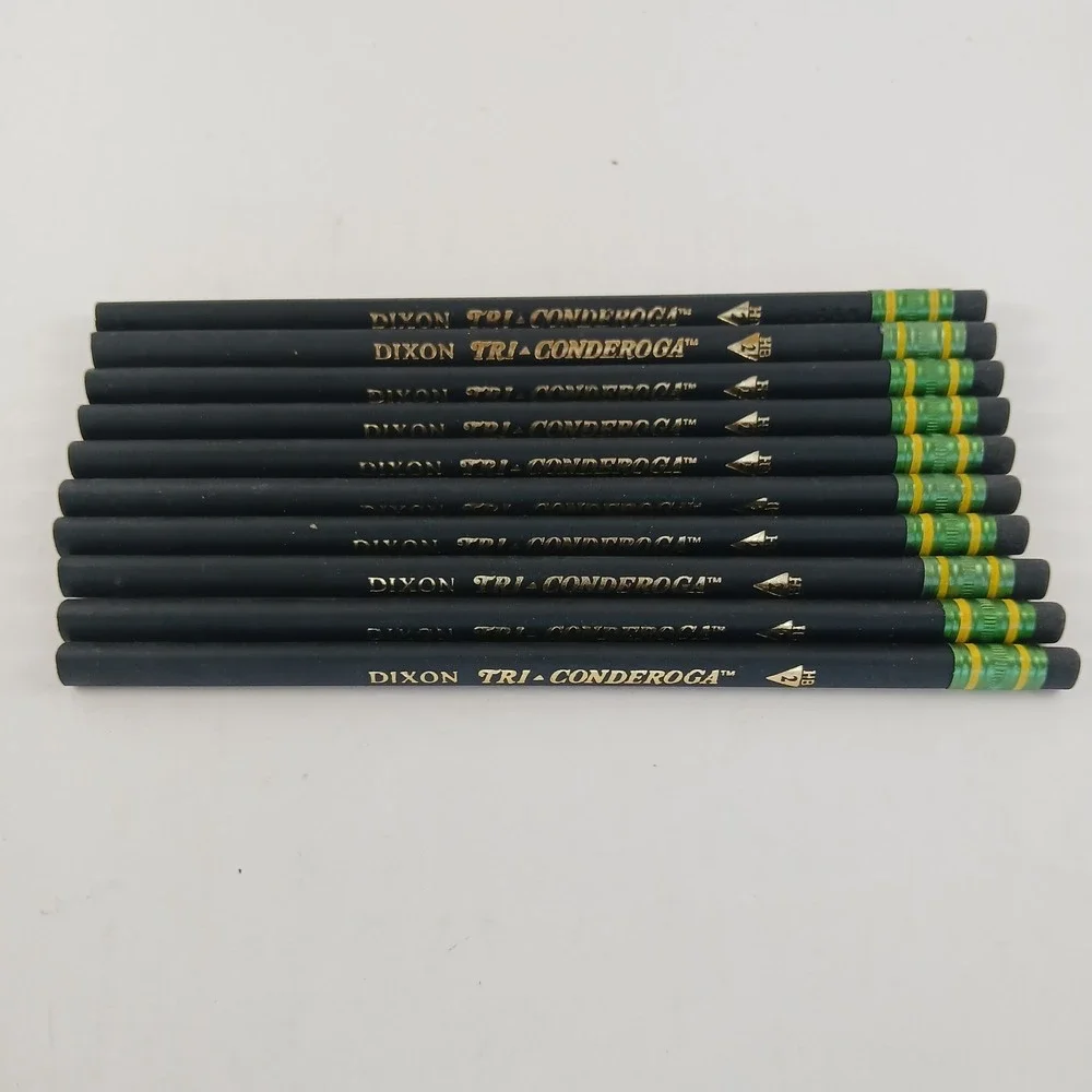 Dixon 22506 Tri-Conderoga Triangular Cedar #2 Pencils Lot Of 10