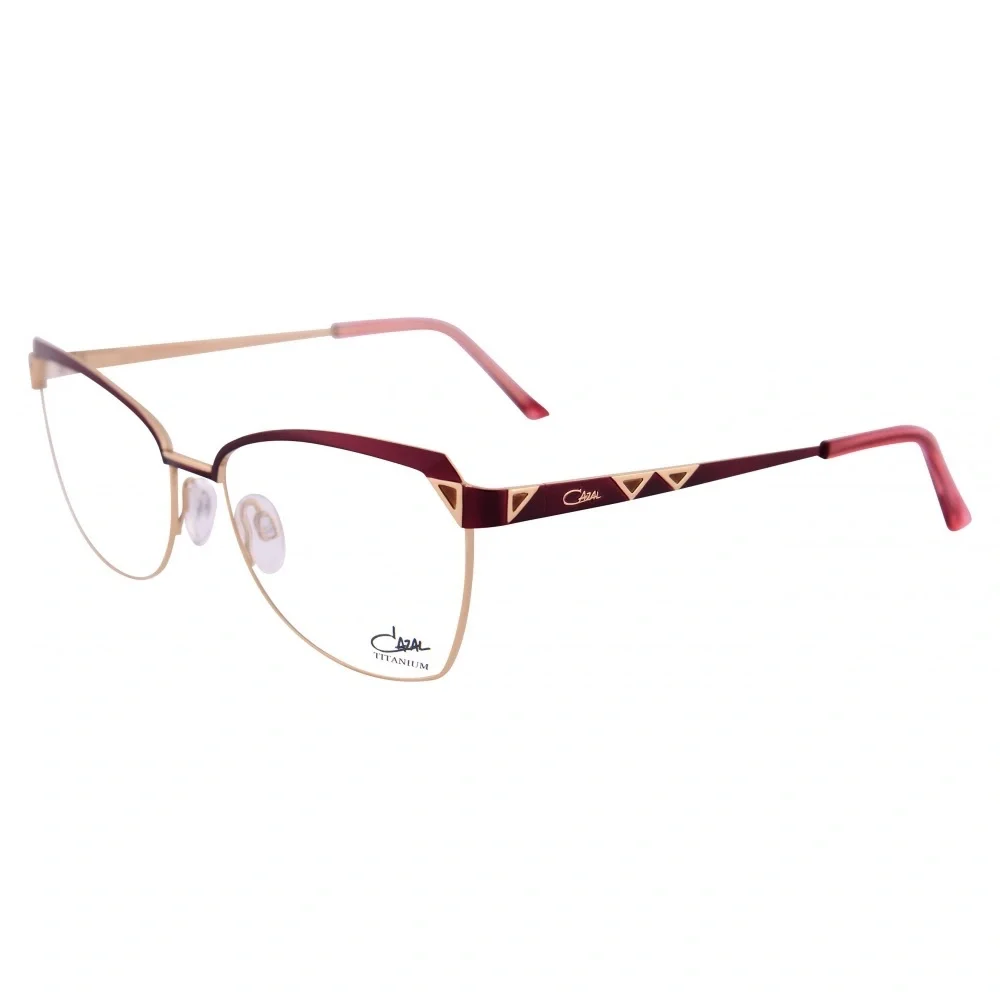 New! CAZAL 4298 C002 Women Glasses in Burgundy and Gold, Authentic