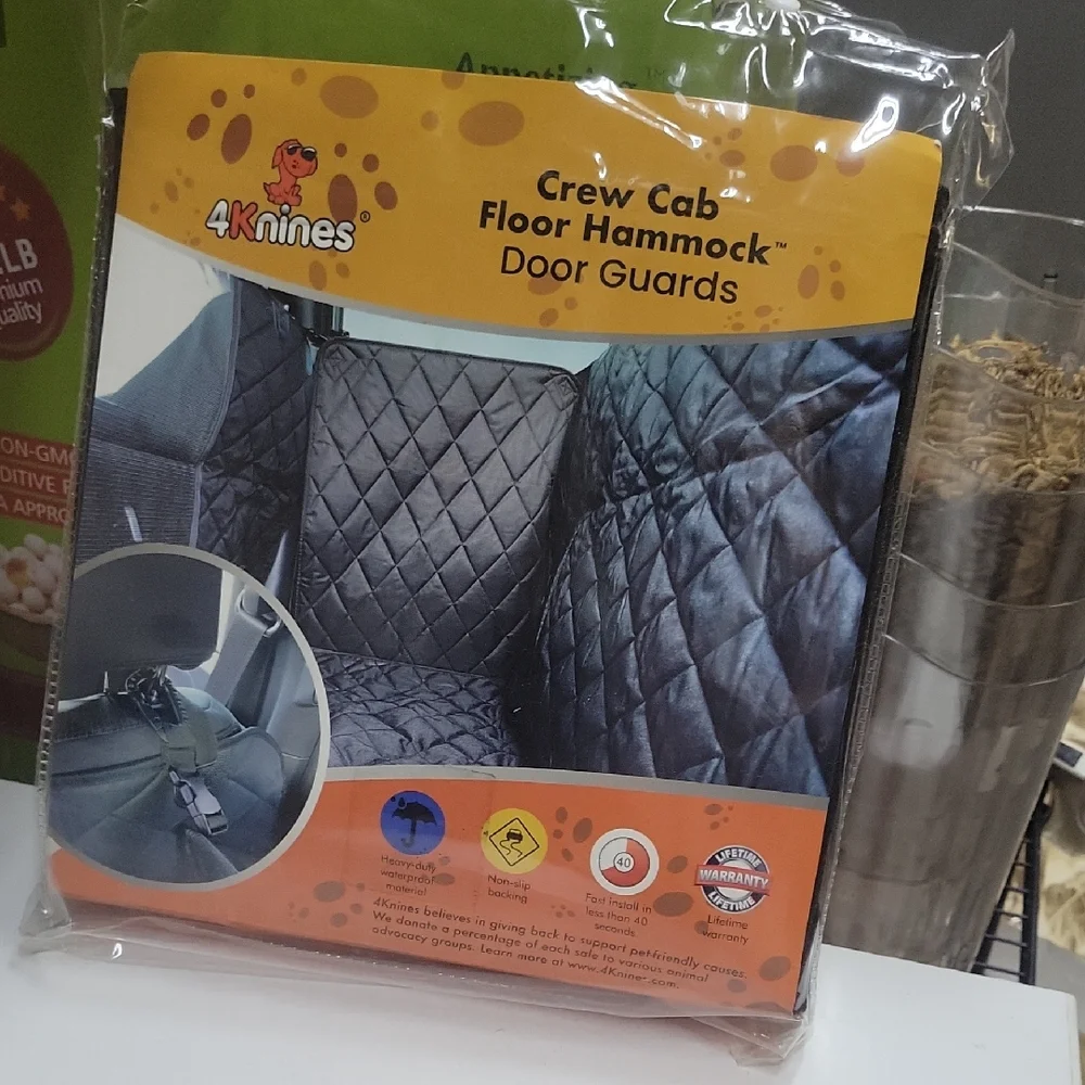 Gray Dog Car Seat Cover