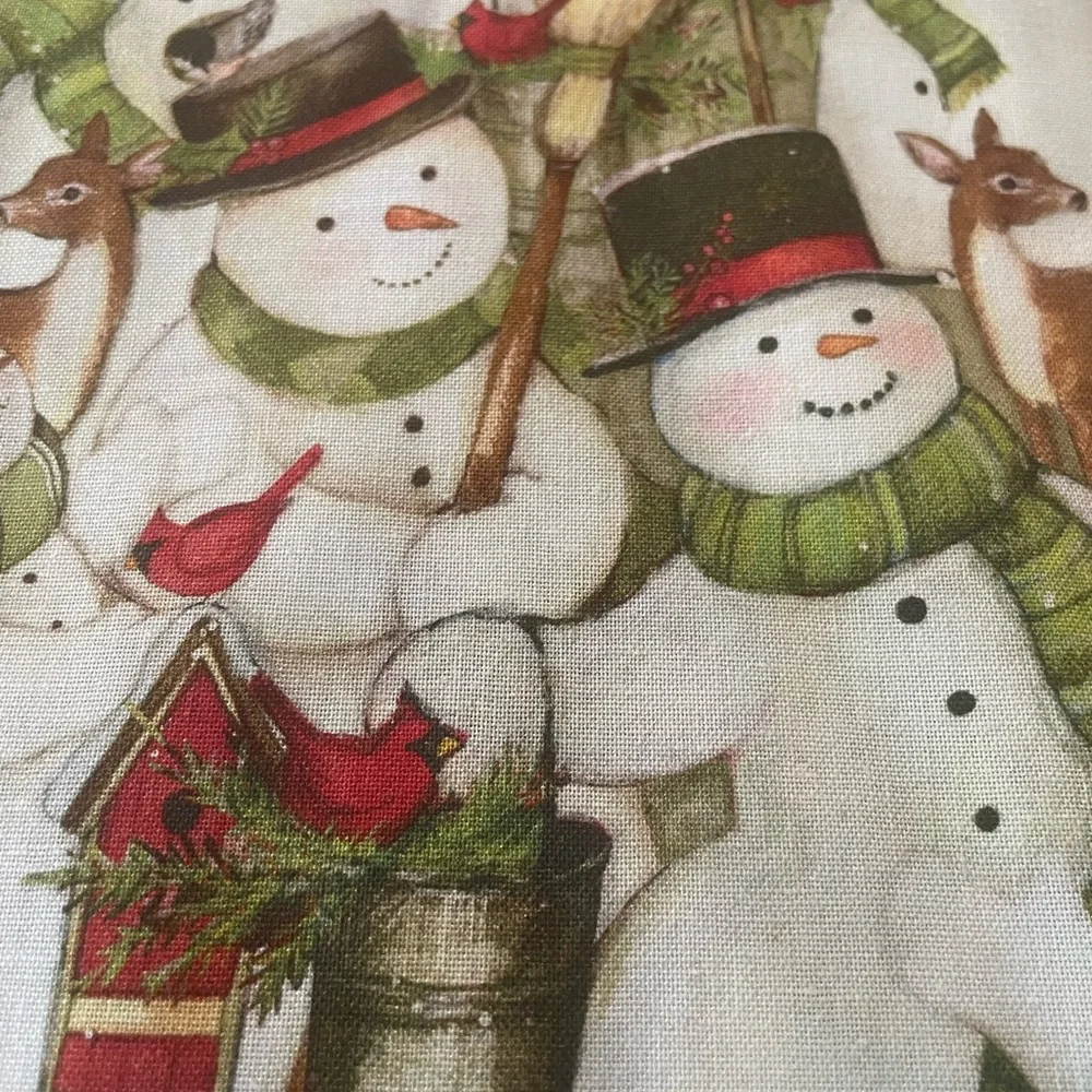 Susan Winget Festive Snowman Holiday Fabric 7 yds