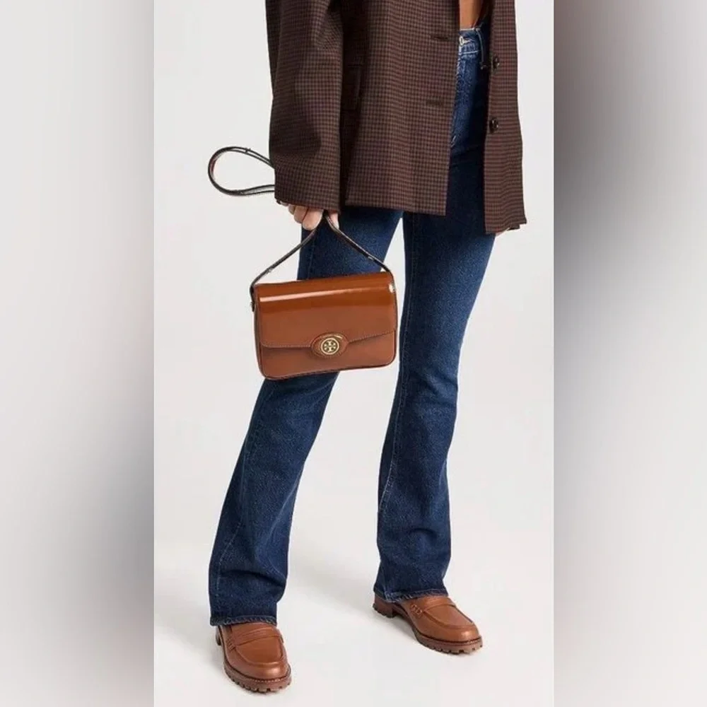 Tory Burch sleek cognac